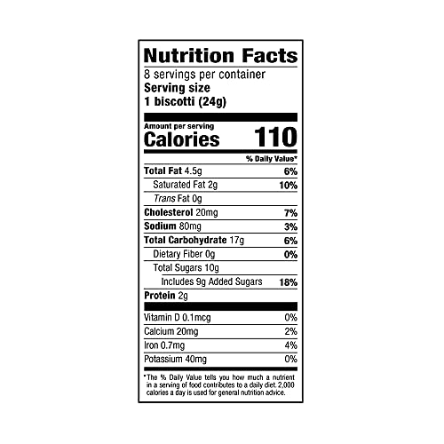 Nonnis Biscotti, Toffee Almond, 8 Count, 6.88 Ounce