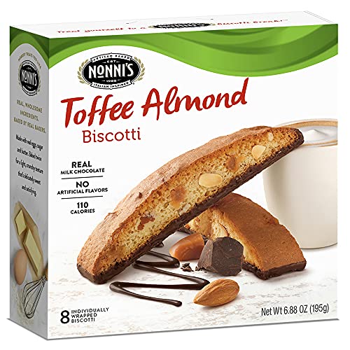 Nonnis Biscotti, Toffee Almond, 8 Count, 6.88 Ounce
