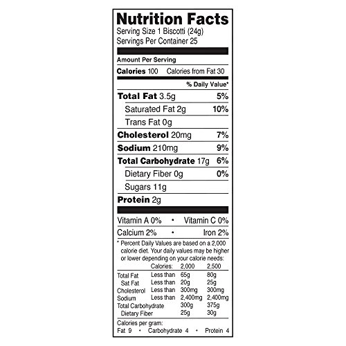 Nonnis Biscotti Value Pack, Salted Caramel, 25 Count, 1 Lb 5 Oz