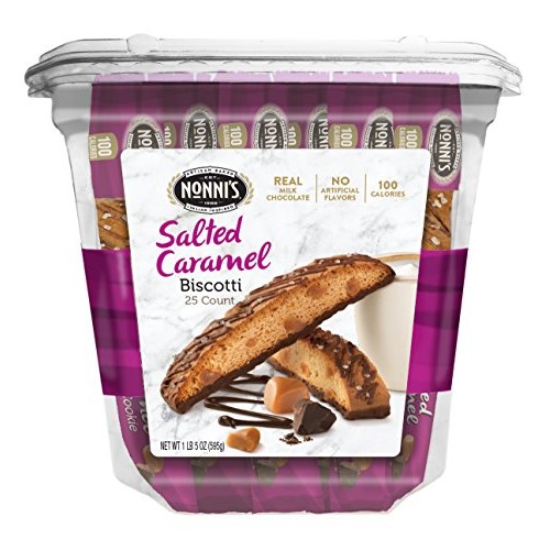 Nonnis Biscotti Value Pack, Salted Caramel, 25 Count, 1 Lb 5 Oz
