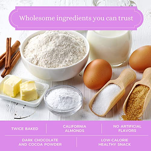 Nonnis Dark Chocolate Almond Biscotti Italian Cookies - 2 Boxes...