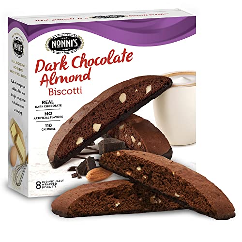 Nonnis Dark Chocolate Almond Biscotti Italian Cookies - Dark Ch...