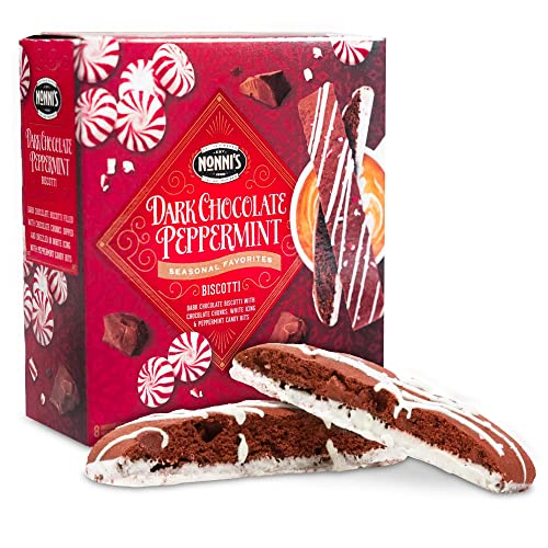 Nonnis Dark Chocolate Peppermint Biscotti - 3 Boxes Christmas C...