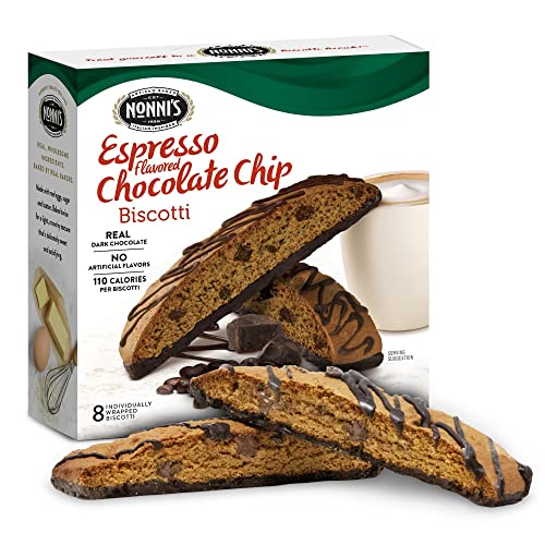 Nonnis Espresso Chocolate Chip Biscotti Cookies - Espresso Choc...