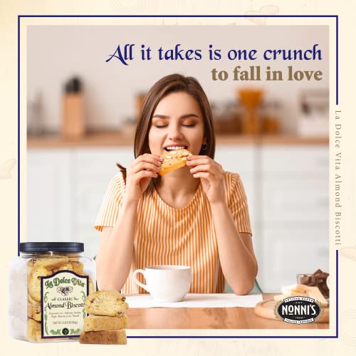 Nonnis La Dolce Vita Almond Biscotti - 2 Tubs - 34oz of Biscott...