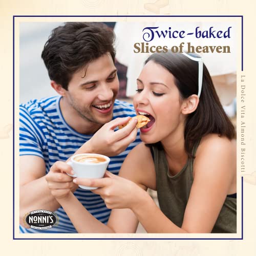 Nonnis La Dolce Vita Almond Biscotti - 2 Tubs - 34oz of Biscott...