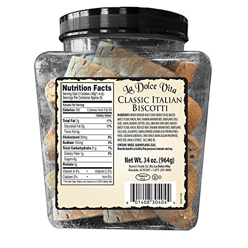 Nonnis La Dolce Vita Cantucci, Almond, 2.13 Pound