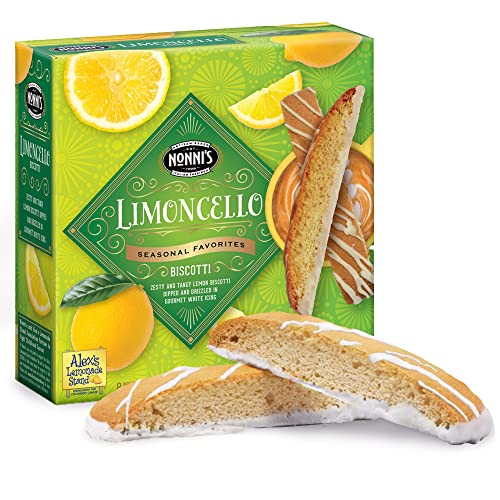 Nonnis Limoncello Biscotti Italian Cookies - Zesty Lemon Cookie...