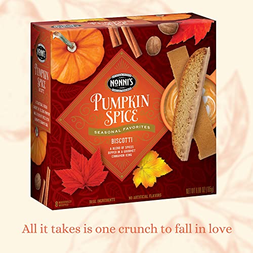 Nonnis Pumpkin Spice Biscotti Holiday Cookies - 6 Boxes Pumpkin...