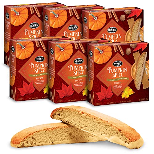 Nonnis Pumpkin Spice Biscotti Holiday Cookies - 6 Boxes Pumpkin...