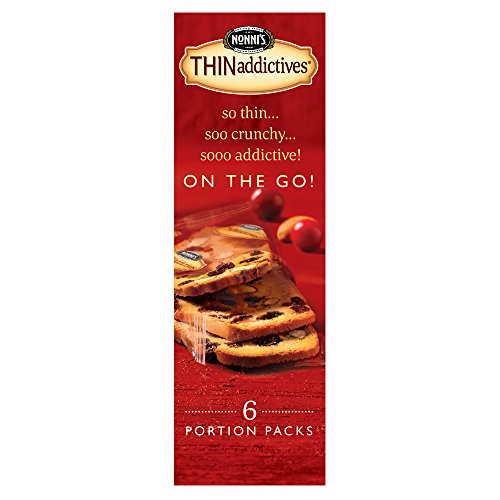 Nonnis Thinaddictives, Thin Cookies, Cranberry Almond, 6 Count,