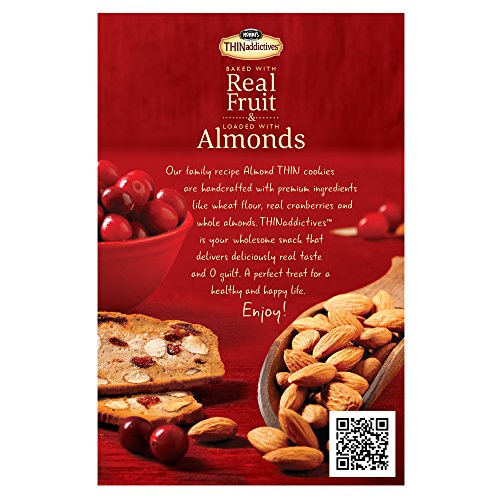 Nonnis Thinaddictives, Thin Cookies, Cranberry Almond, 6 Count,