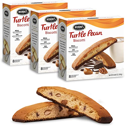 Nonnis Turtle Pecan Biscotti Italian Cookies - 3 Boxes Caramel ...