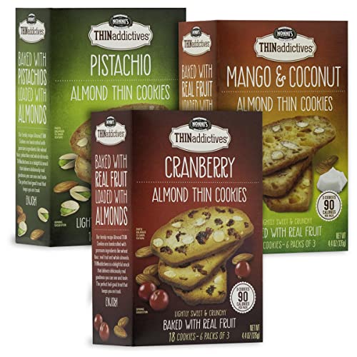 THINaddictives Variety 3 Pack - Almond Thin Cookies - Biscotti I...