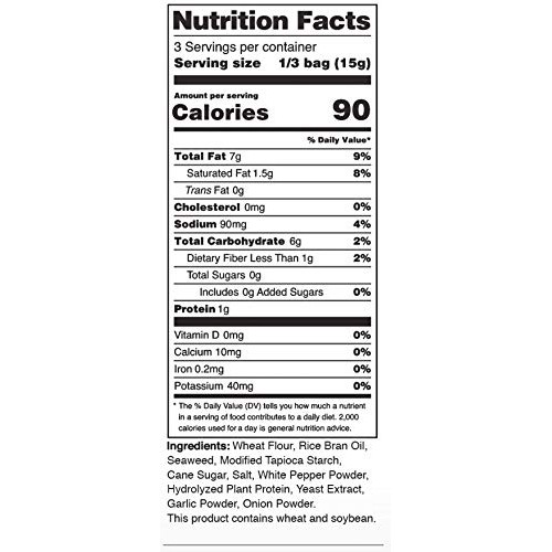 Nora Tempura Seaweed Original- Premium Seaweed Snack 12 Count,