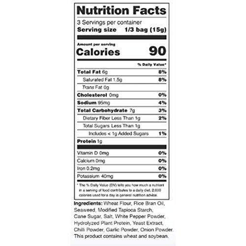 NORA SEAWEED SNACKS Spicy Tempura Seaweed Snack, 1.6 OZ