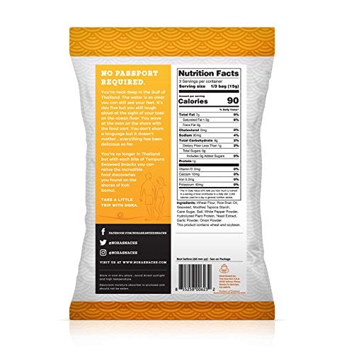 Nora Seaweed Snacks Tempura Original Seaweed Snack, 1.6 Oz