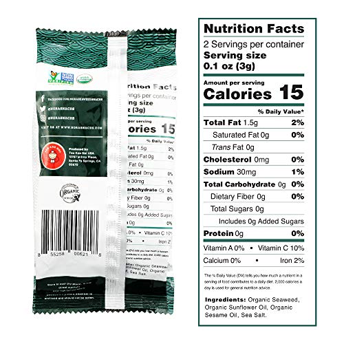 Seaweed Snacks - Seaweed Sheets - Dairy Free Snacks - Vegan Seaw