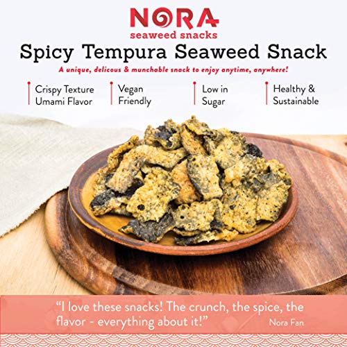 Spicy Tempura Crispy Seaweed Snacks By Nora | Asian Snack | Low-