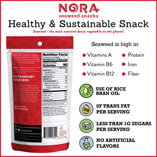 Spicy Tempura Crispy Seaweed Snacks By Nora | Asian Snack | Low-