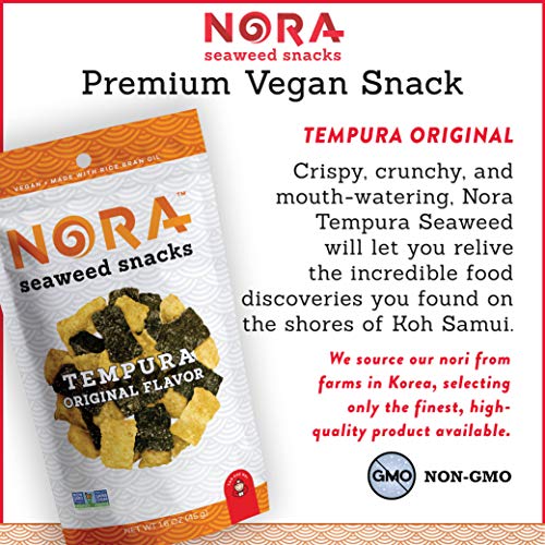Tempura Original Crispy Seaweed Snacks By Nora | Asian Snack | L Tempura Original Crispy Seaweed Snacks By Nora | Asian Snack | L