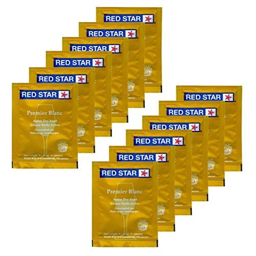 Red Star Premier Blanc Wine Yeast - Pack Of 12 - With North Moun