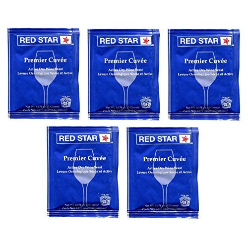 Red Star Premier Cuvee Wine Yeast - Pack Of 5 - With North Mount
