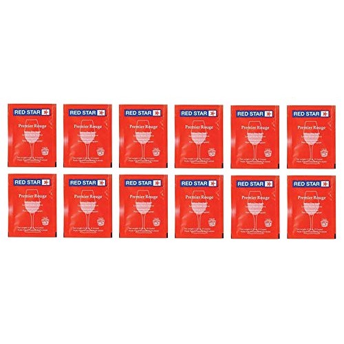 Red Star Premier Rouge Wine Yeast - Pack Of 12 - With North Moun