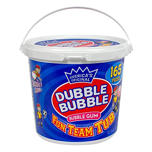 Dubble Bubble Gum Bulk Tub, Individually Wrapped Bulk Bucket of ...