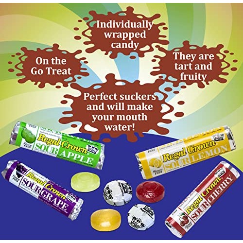 Regal Crown Candy Roll Assorted, 16 Pack Bulk Hard Candy Individ...