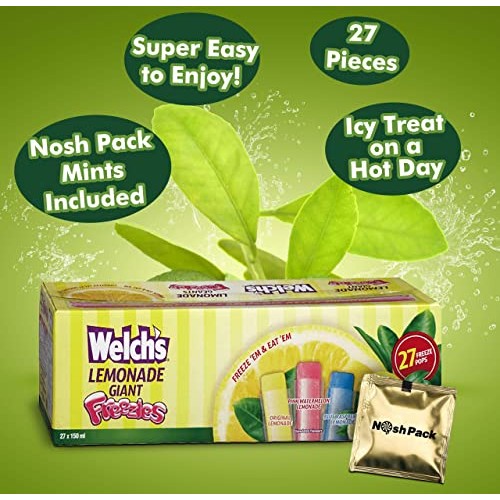 Welchs Lemonade Giant Freeze Pops, 5.5 Ounce Jumbo Ice Pops, Bu...