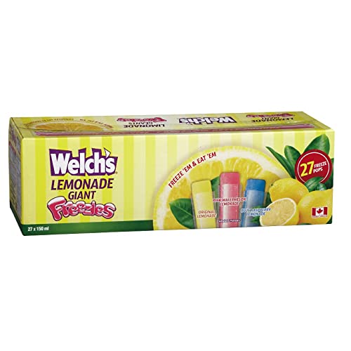 Welchs Lemonade Giant Freeze Pops, 5.5 Ounce Jumbo Ice Pops, Bu...