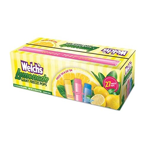 Welchs Lemonade Giant Freeze Pops, 5.5 Ounce Jumbo Ice Pops, Bu...