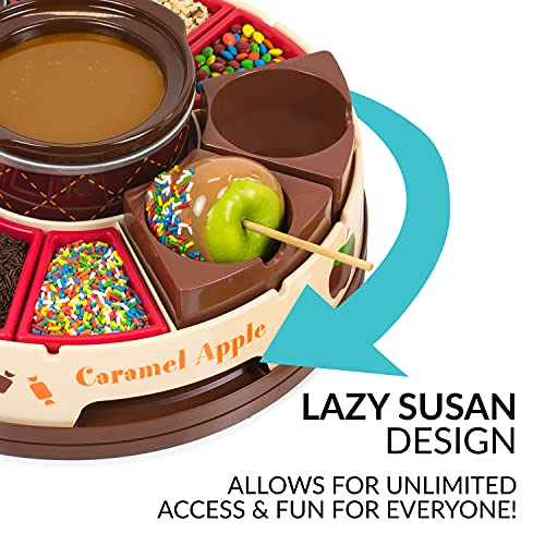 Nostalgia Cca5 Lazy Susan Chocolate &Amp; Caramel Apple Party With H
