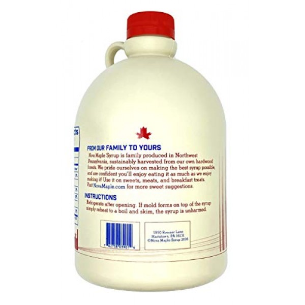 Nova Maple Syrup - Pure Grade-A Maple Syrup Half Gallon