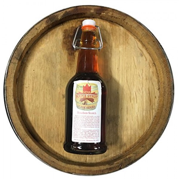 Bourbon Barrel Aged Nova Maple Syrup - Pint 16 Fl Oz Apple Br...