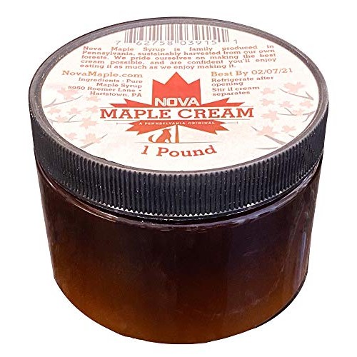 Nova Maple Cream - Pure Grade-A Maple Cream Butter Spread 1 Pound