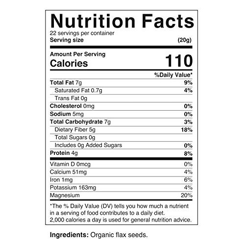 Nova Nutritions Certified Organic Whole Flax Seeds 16 Oz 454 Gm