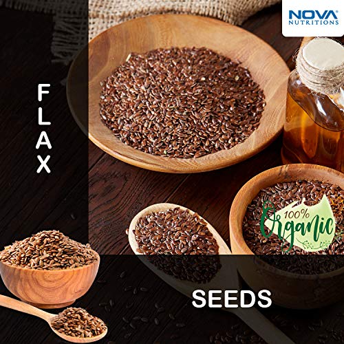 Nova Nutritions Certified Organic Whole Flax Seeds 16 Oz 454 Gm