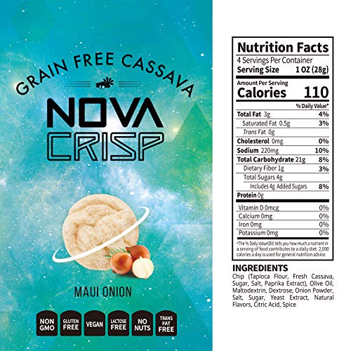 Vegan Snacks, Healthy Natural Poppped Chips Cassava, Gluten Free