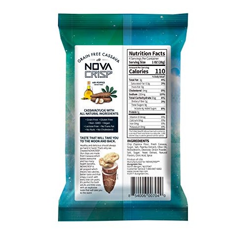 Vegan Snacks, Healthy Natural Poppped Chips Cassava, Gluten Free