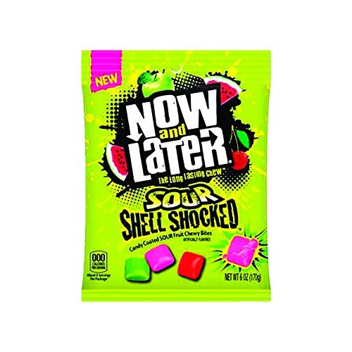 Now &Amp; Later Shell Shocked Sour Fruit Candy Coated Chewy Bites 6
