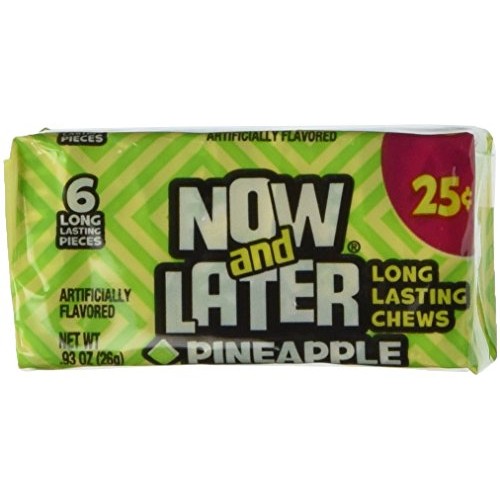 Now And Later Tropical Punch Flavored Candy 24/6-Piece Bars