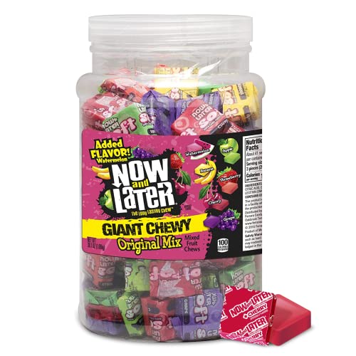 Now &Amp; Later Chewy Mixed Fruit Chews Assorted, 38 Ounce Jar
