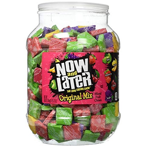 Now &Amp; Later Original Chews Candy, Assorted, 90 Ounce Jar, 150 Co