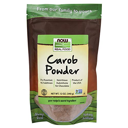 Carob Powder, Dry Roasted, 12 Oz, Now Foods
