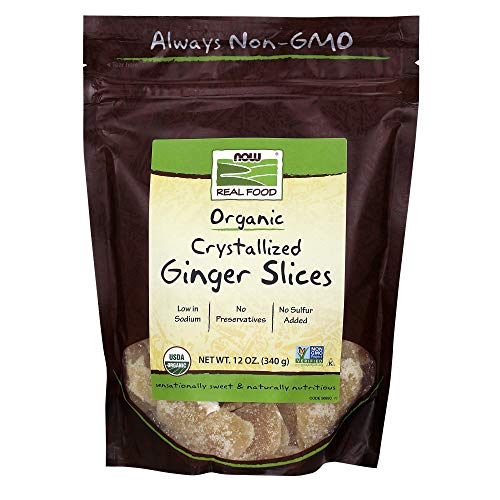 Now Foods, Organic Crystallized Ginger Slices, Low-Sodium, Sulfu