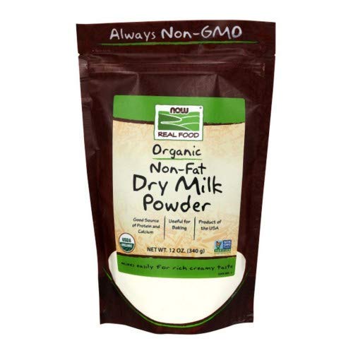 Non-Fat Dry Milk Organic, 12 Oz By Now Foods Pack Of 3