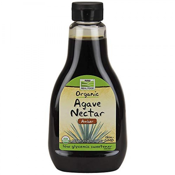Now Foods, Certified Organic Amber Agave Nectar, Raw Blue Agave,