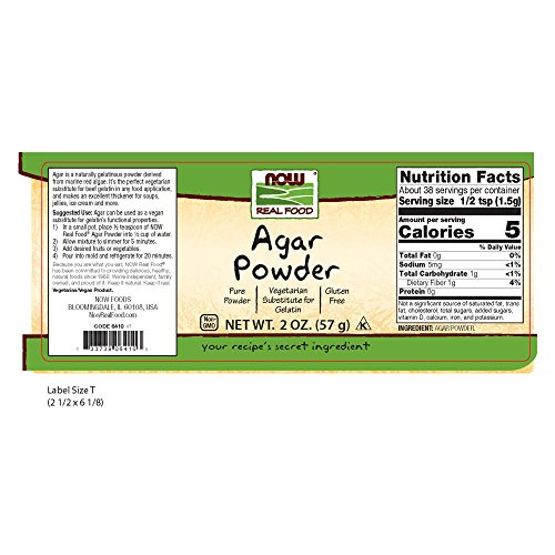 Now Foods, Agar Pure Powder, Vegetarian Substitute For Gelatin,